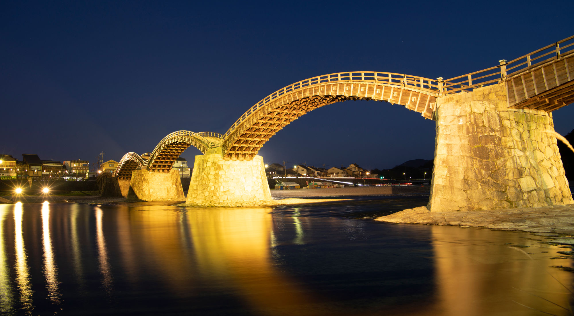 錦帯橋の夜景