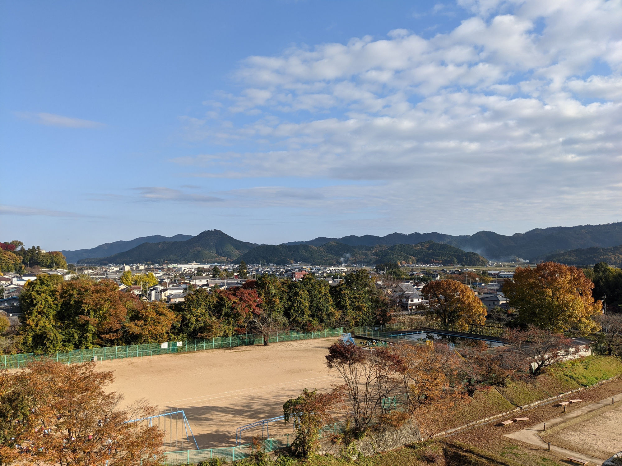 篠山城跡からの眺め