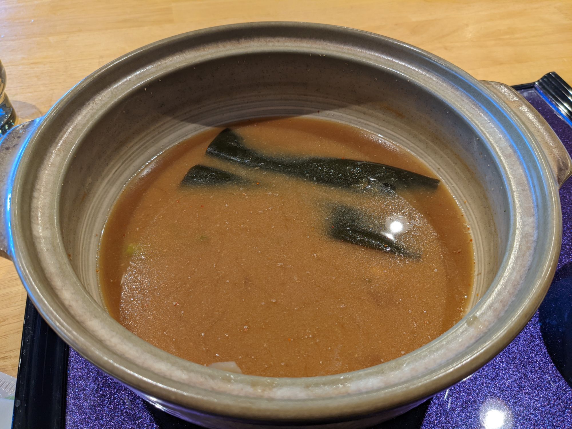 味噌煮込みうどんの残ったスープ