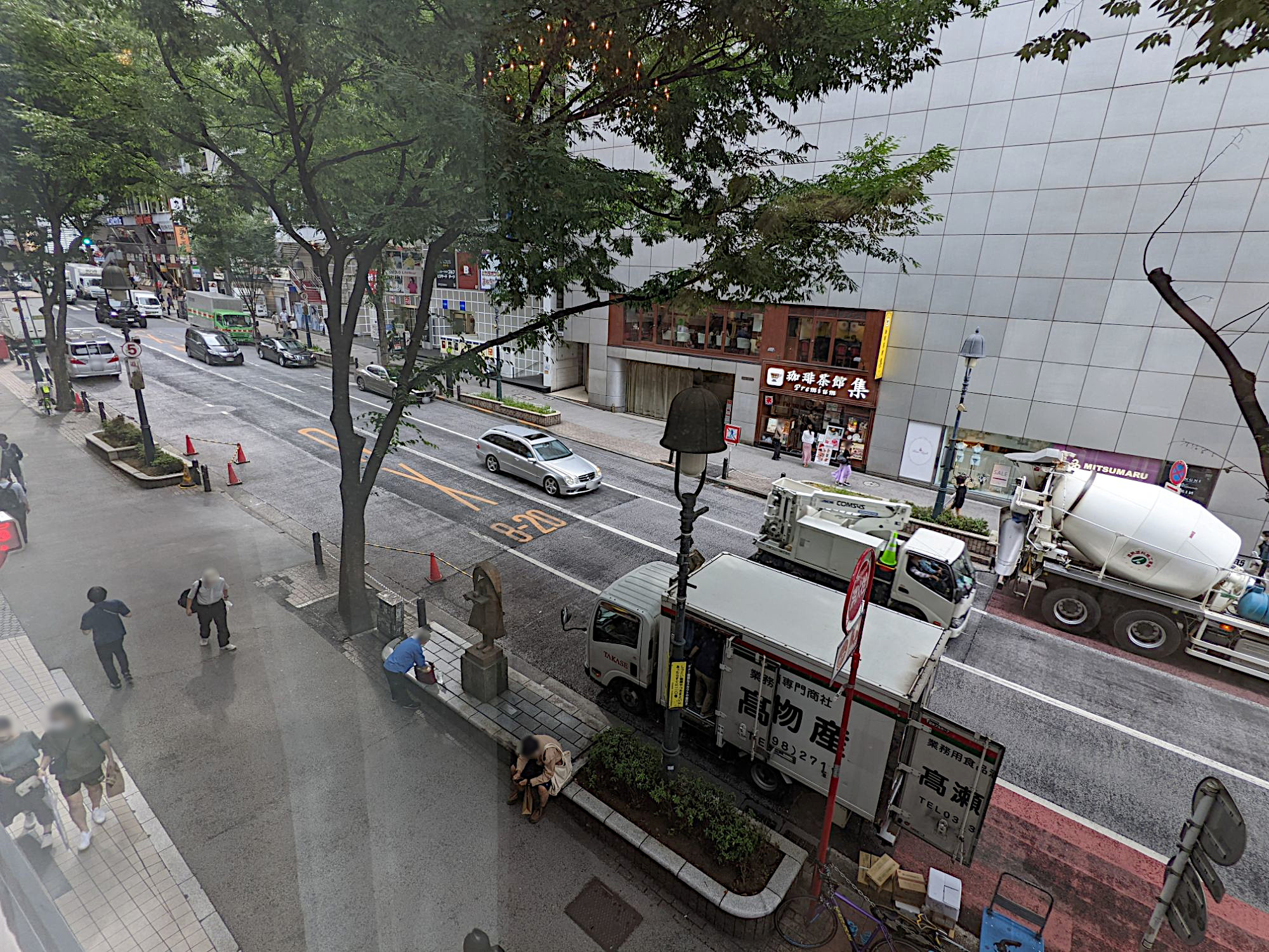 喫茶館キーフェルグローバルクラブ 渋谷店から見える道玄坂