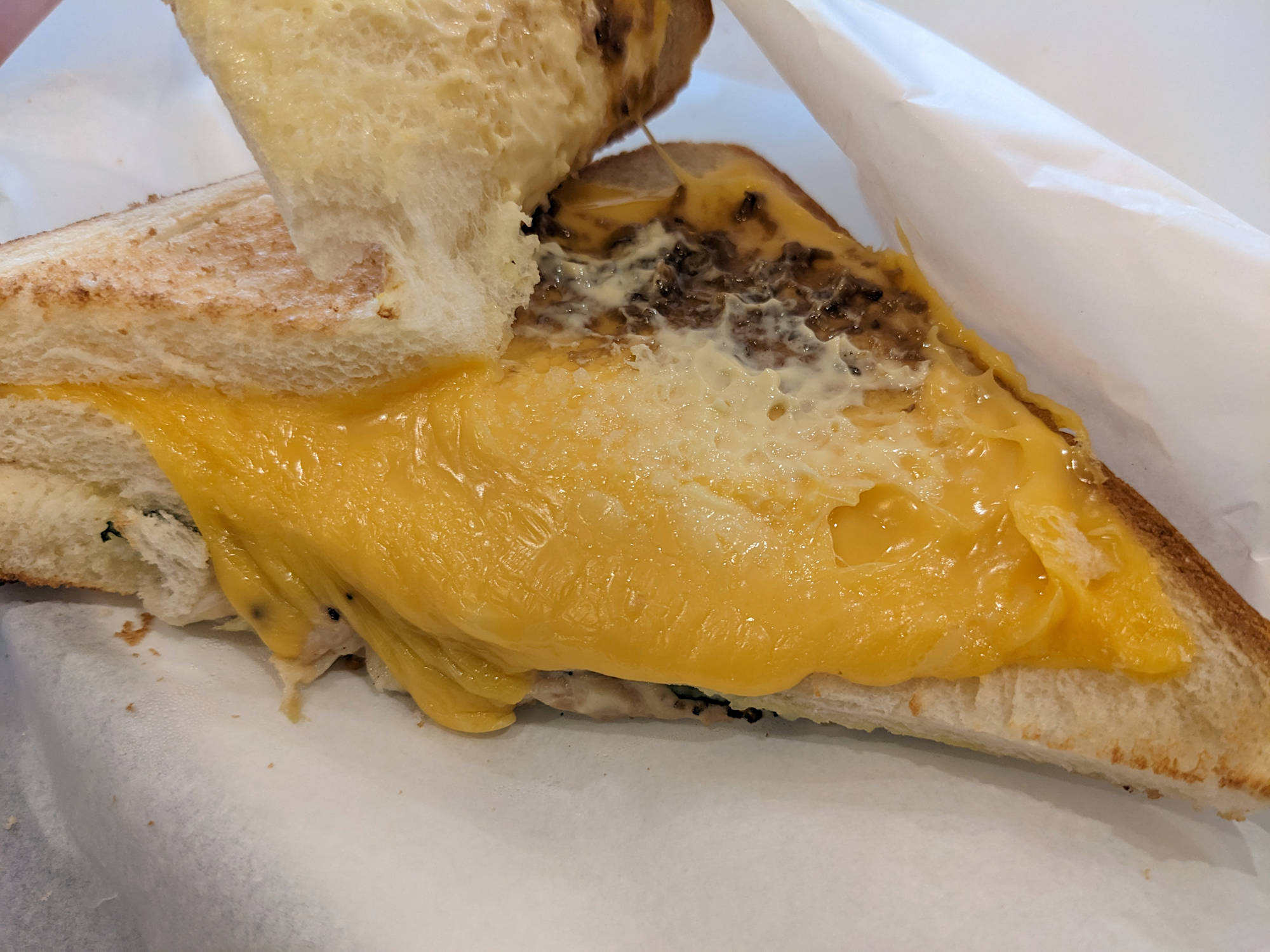 トロ～りと溶けたチェダーチーズ