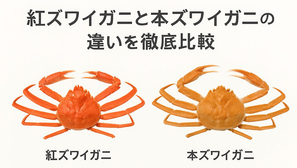 紅ズワイガニと本ズワイガニの違い